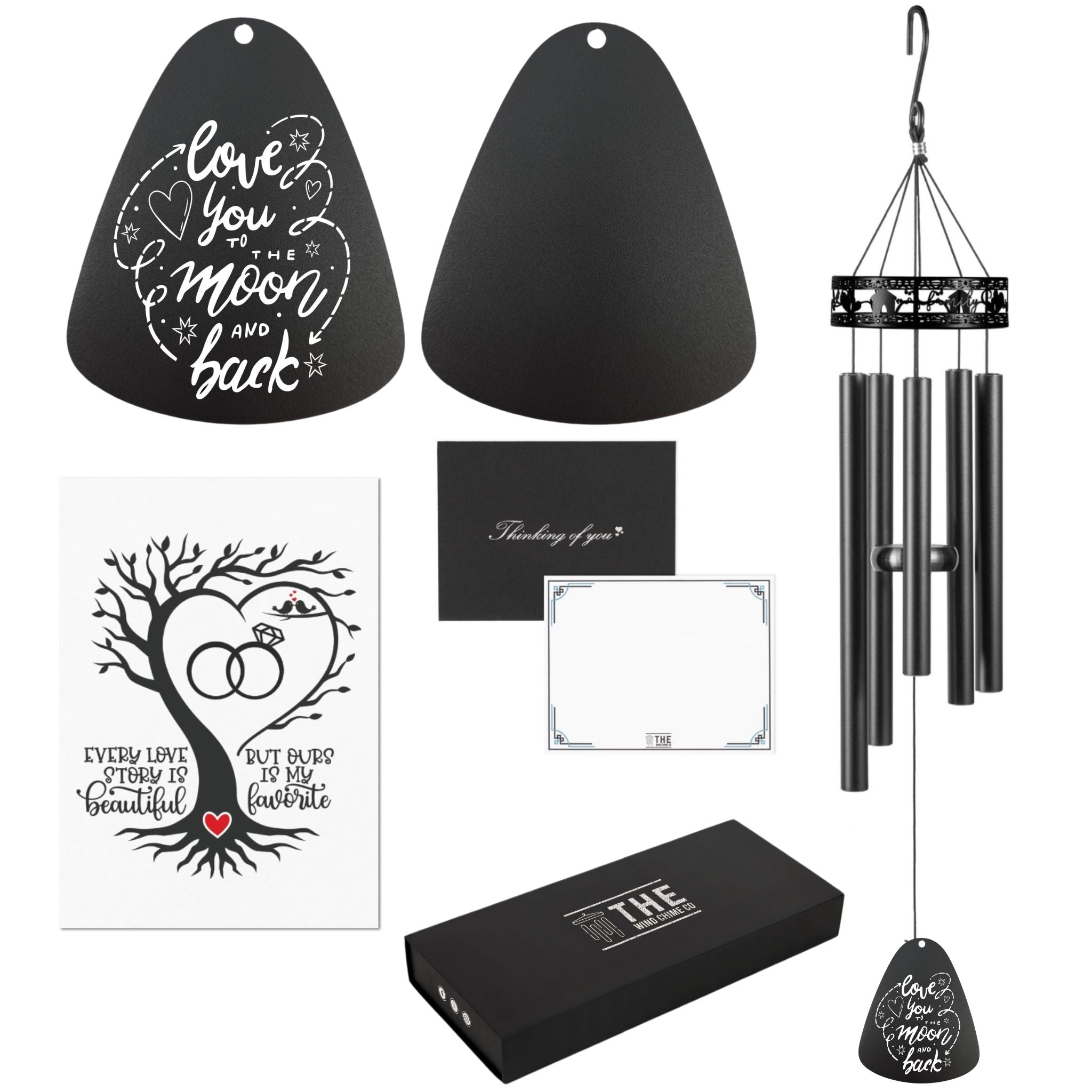 Wedding/Anniversary Serenity Family-Love Wind Chimes, Thoughtful Gift For Special Occasions or Reflections 34"