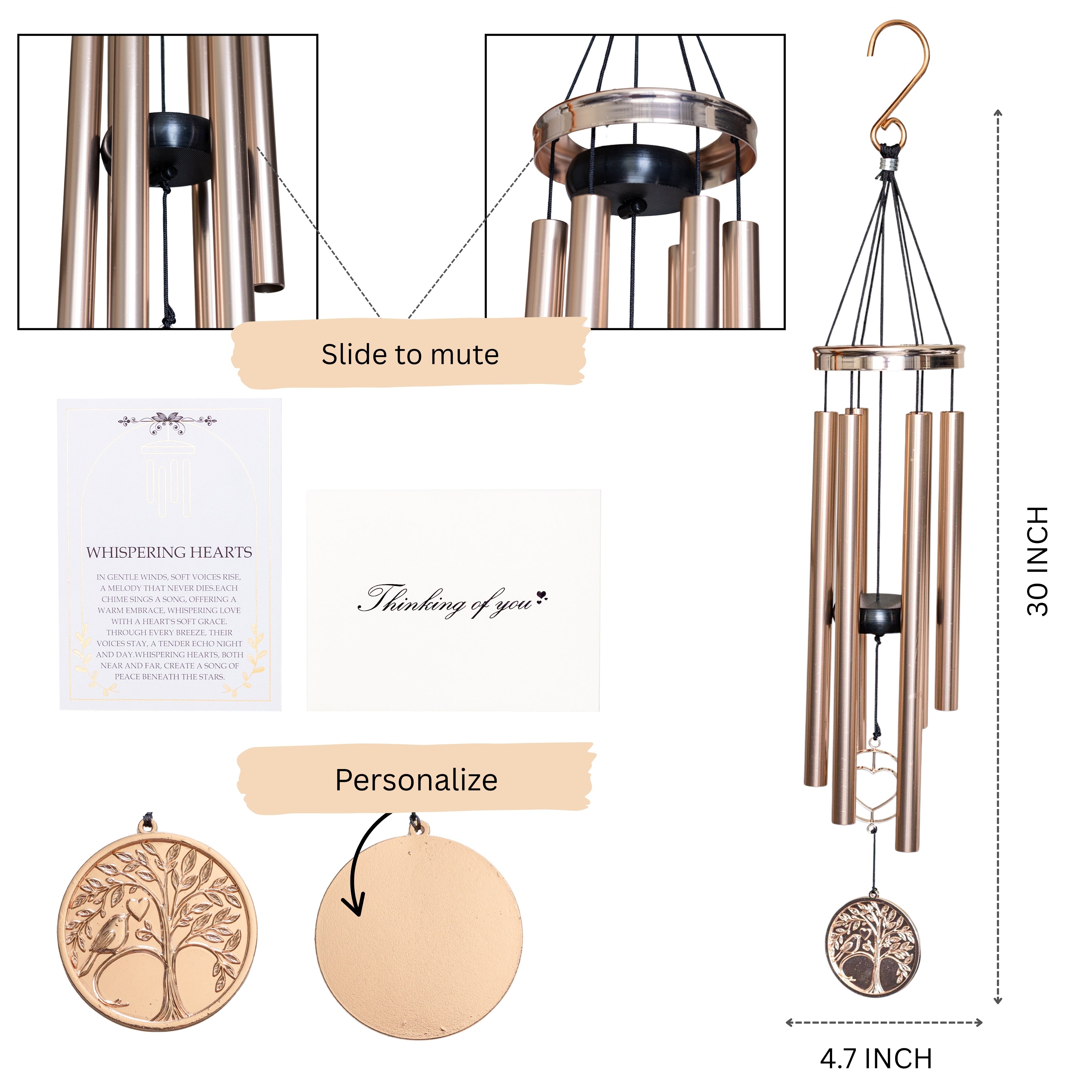 Whispering Hearts Wind Chime