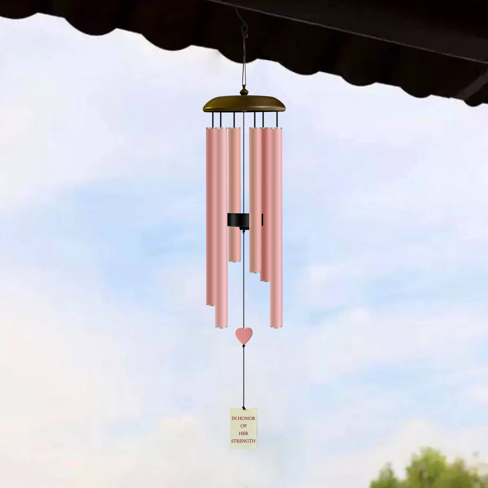 Breast Cancer Wind Chime 29” - In Honor of Her Strength