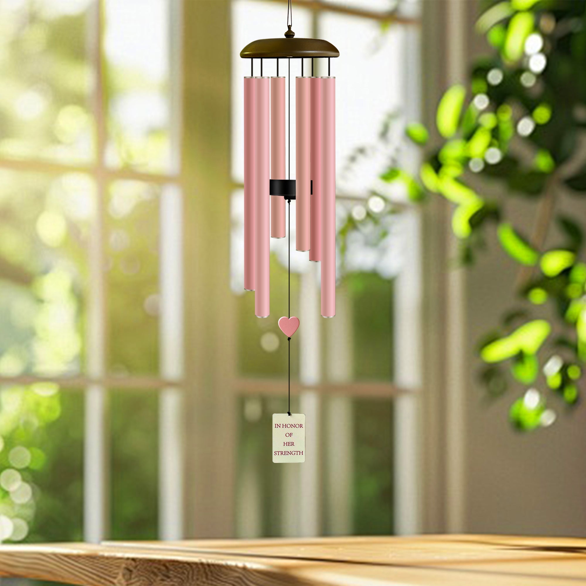 Breast Cancer Wind Chime 29” - In Honor of Her Strength