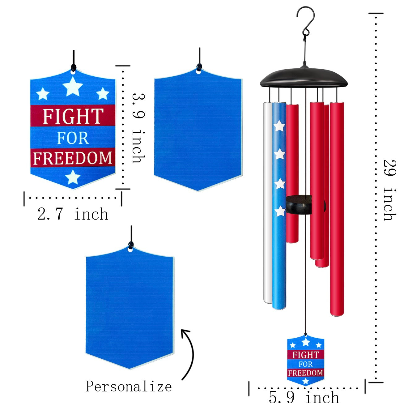 Patriot Wind Chime 29” - COMING SOON Summer 2026
