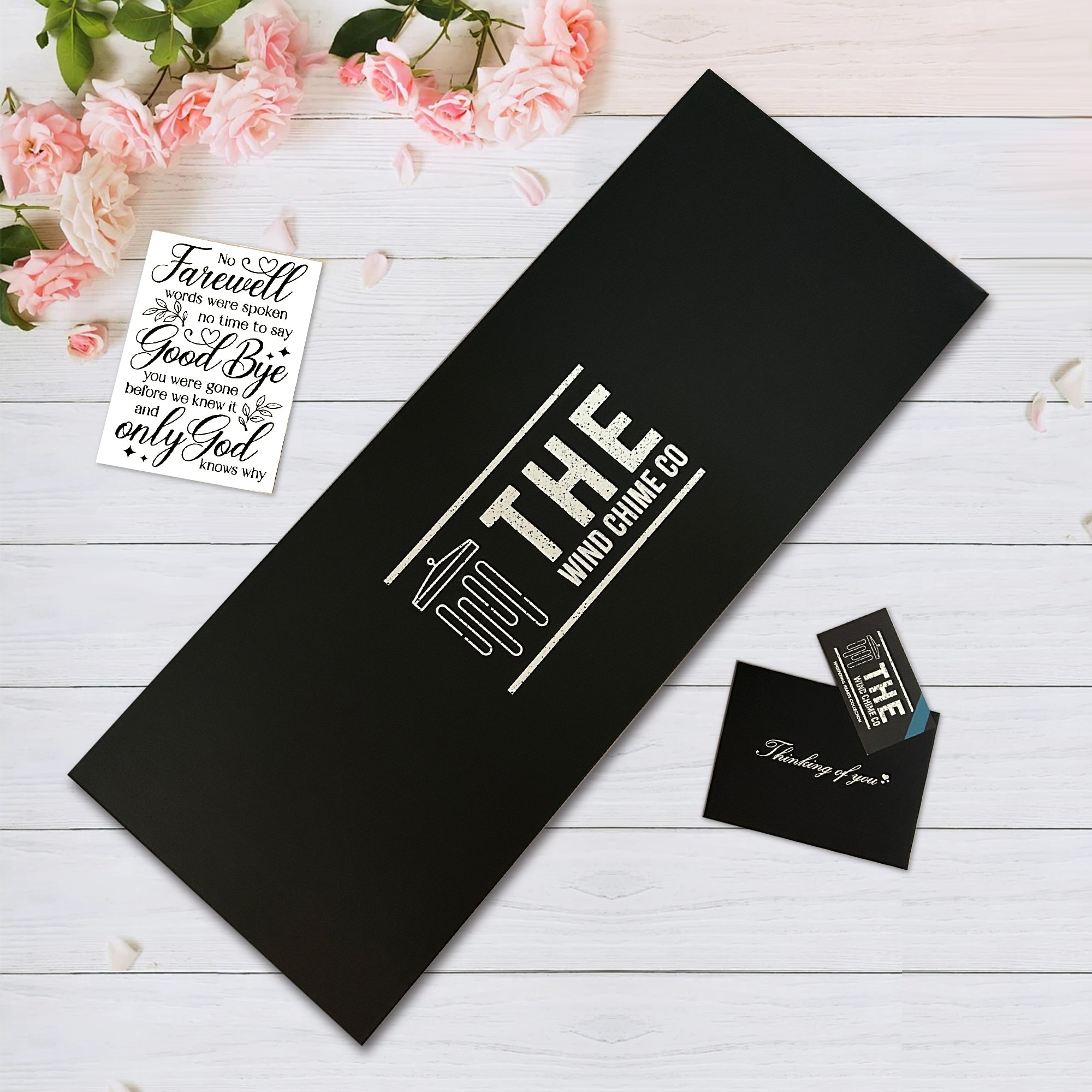 Memorial Serenity Wind Chime - Antique Bronze Flower For Special Occasions or Reflections 48”