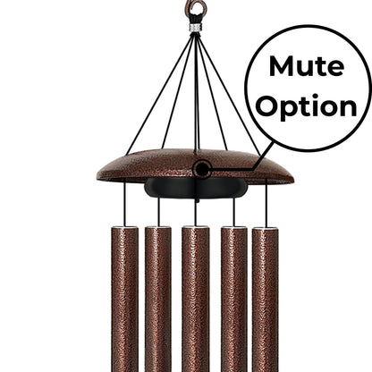 Memorial Serenity Wind Chime - Antique Bronze Flower For Special Occasions or Reflections 48”